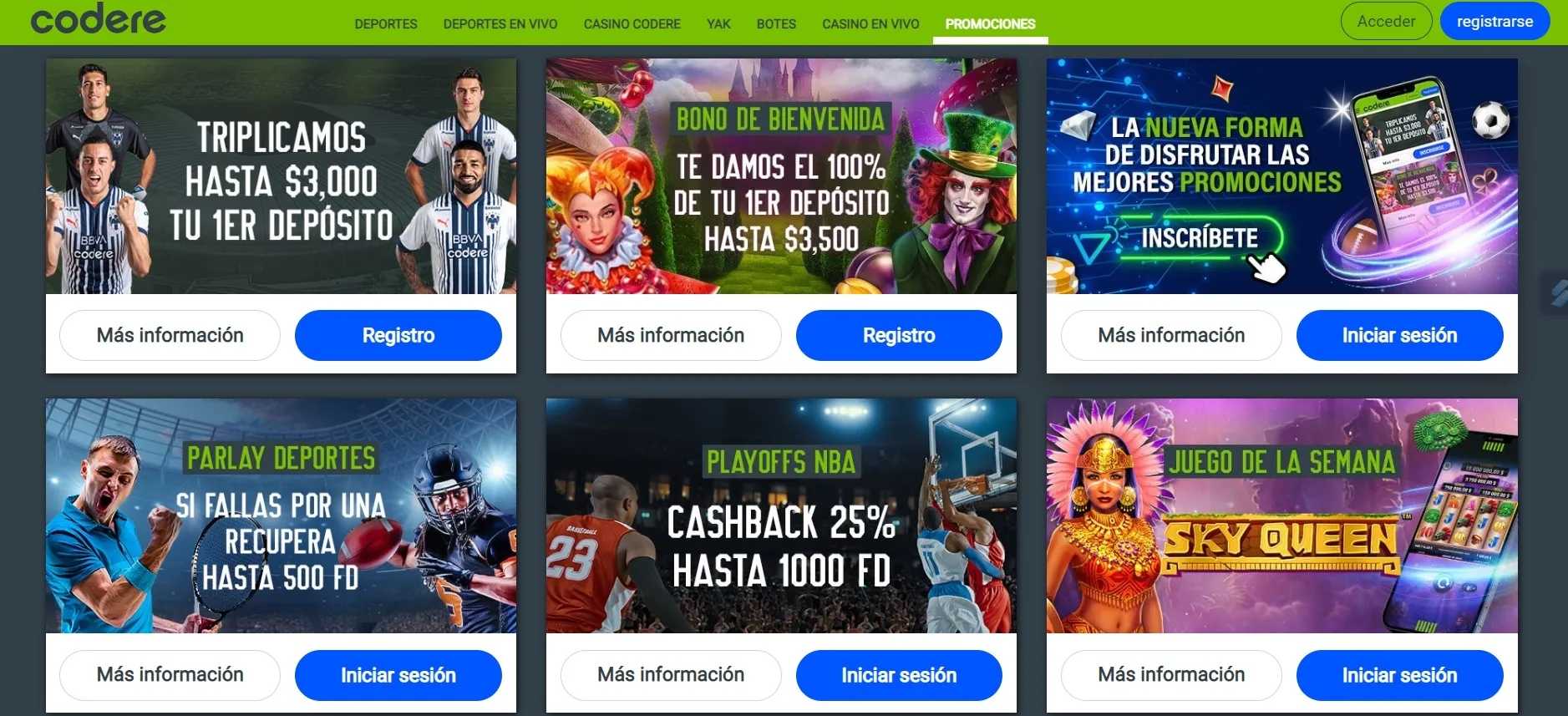 Bonos Codere Casino