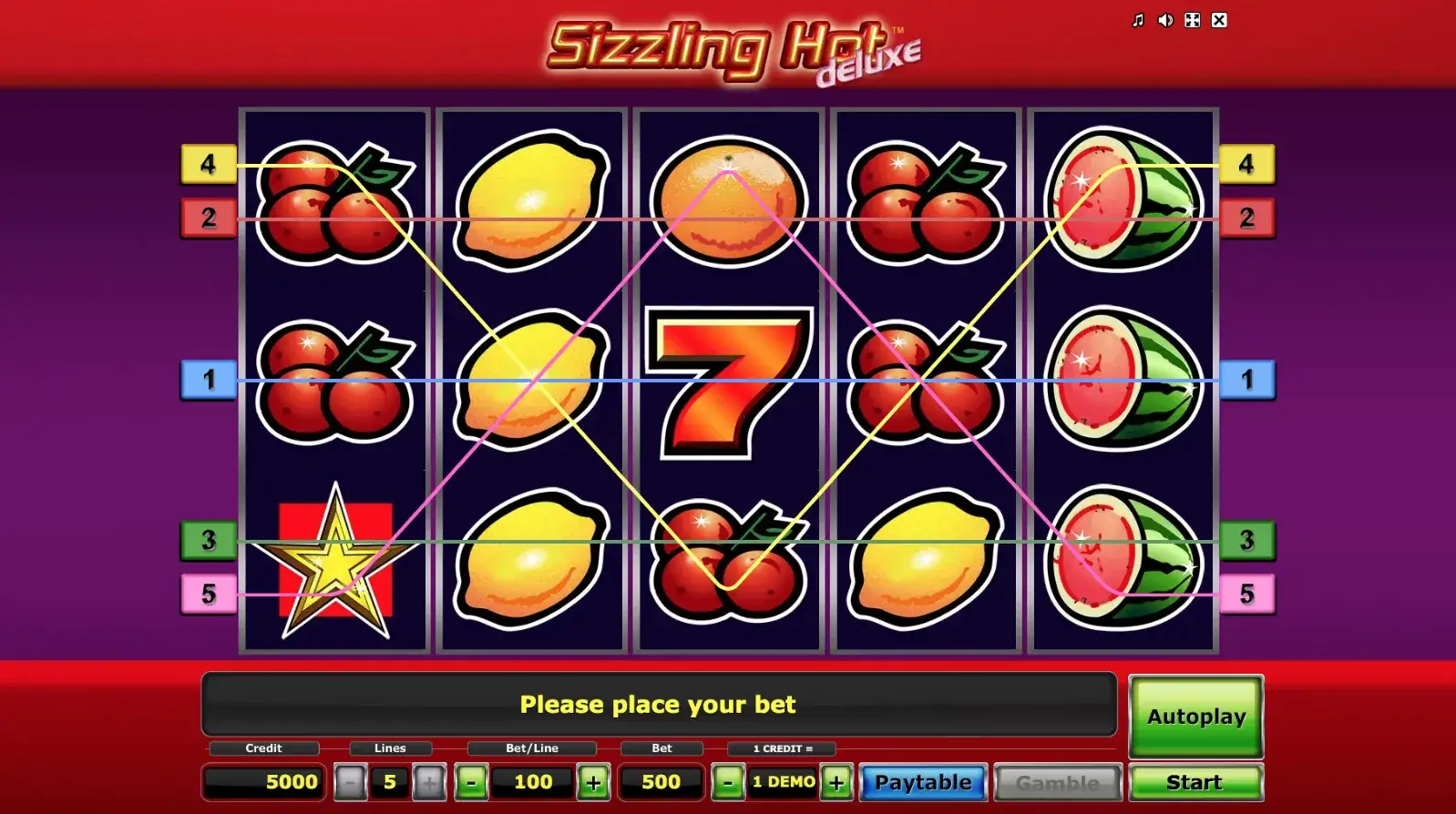 Sizzling Hot Deluxe gratis