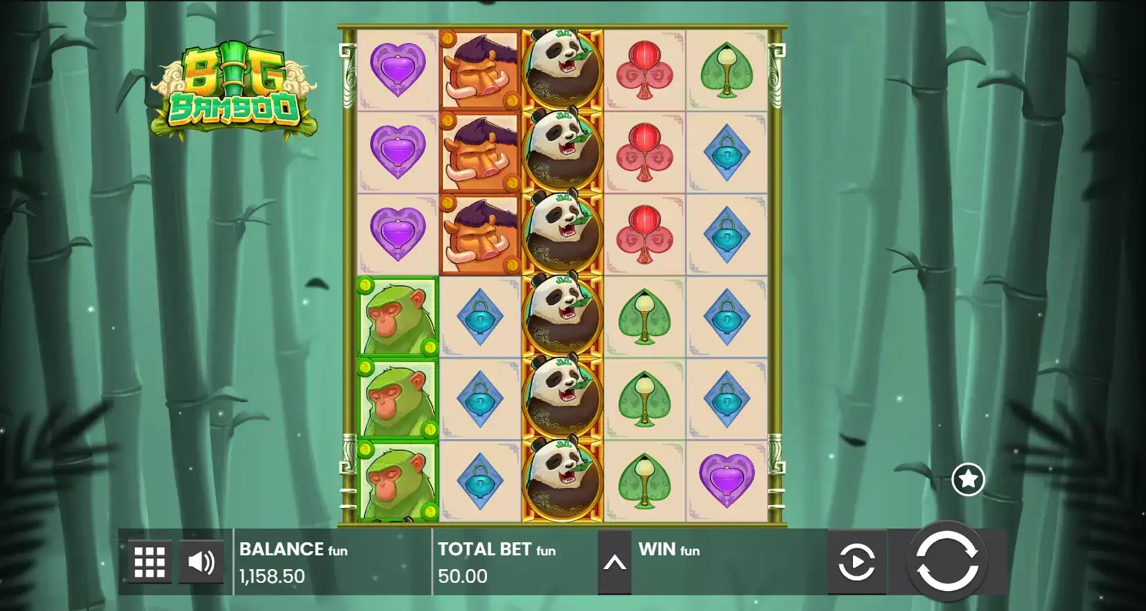 Big bamboo slot tablero