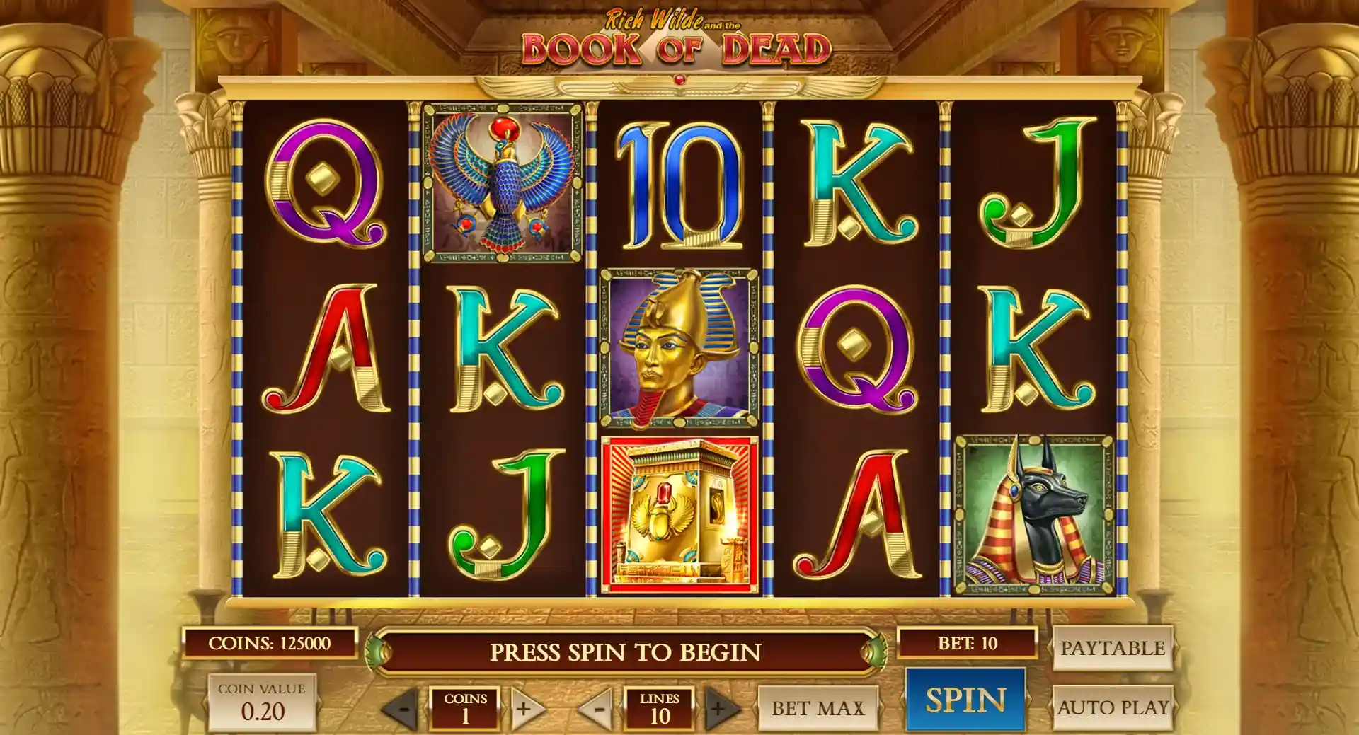 tablero de tragamonedas