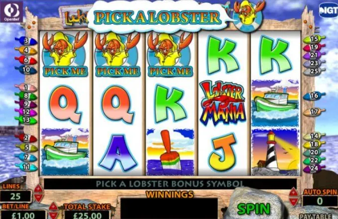 Bonificaciones Lobstermania online