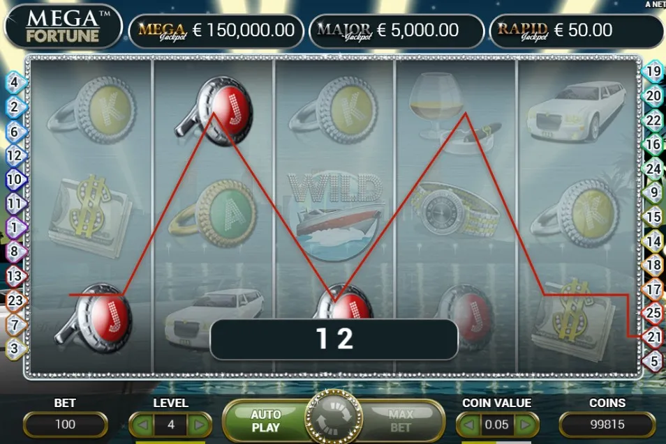 mega fortune slot combinaciones