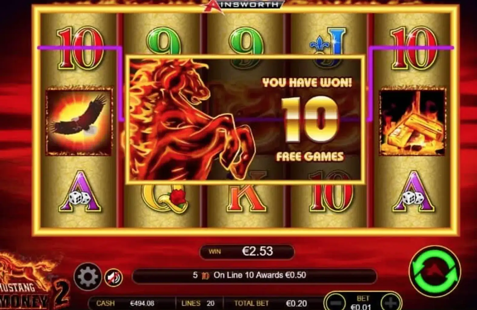 Mustang Money 2 bonificaciones