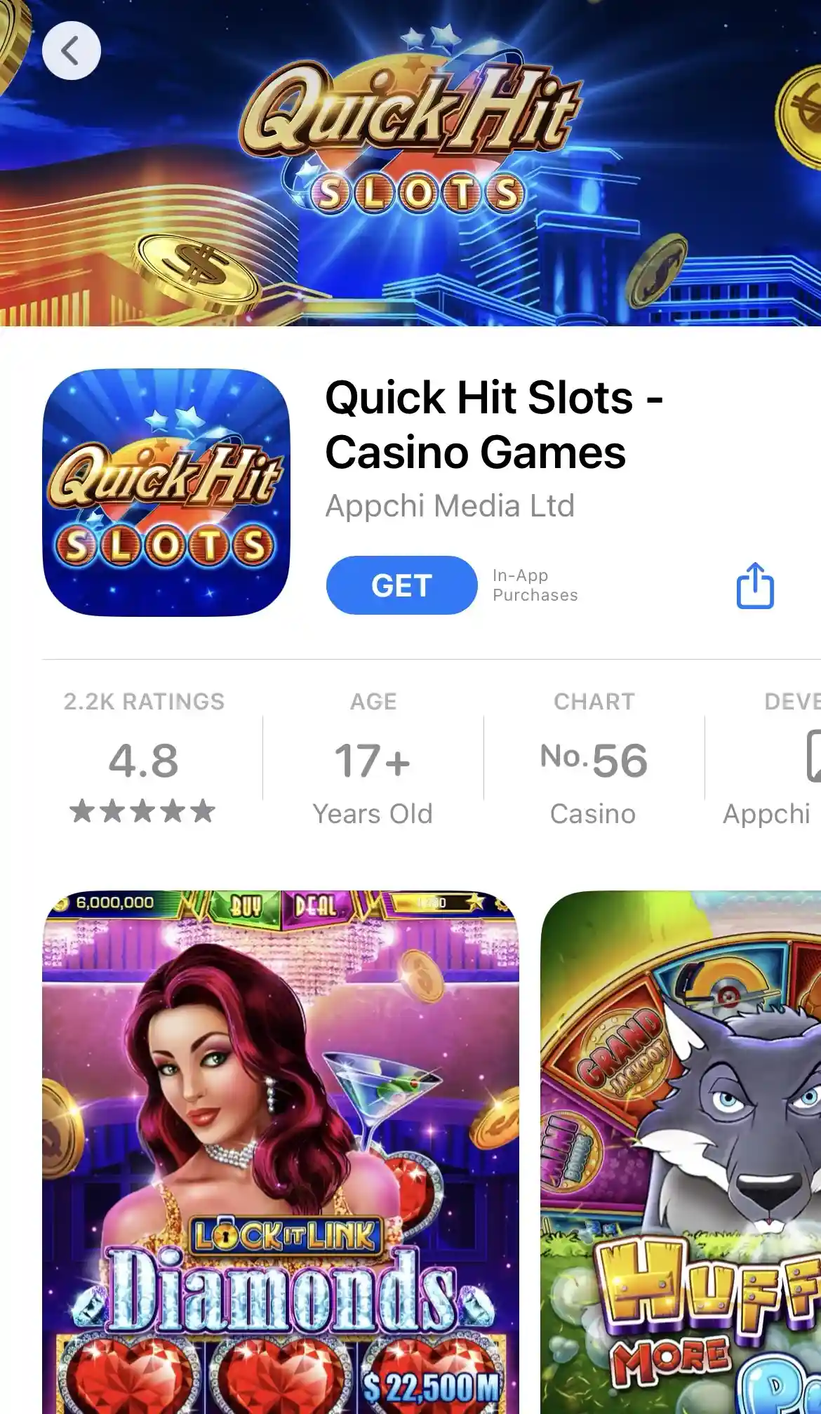 Quick Hit app iOS