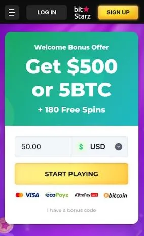 BitStarz casino en teléfono