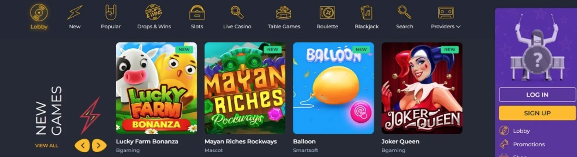 Juegos en Rolling Slots