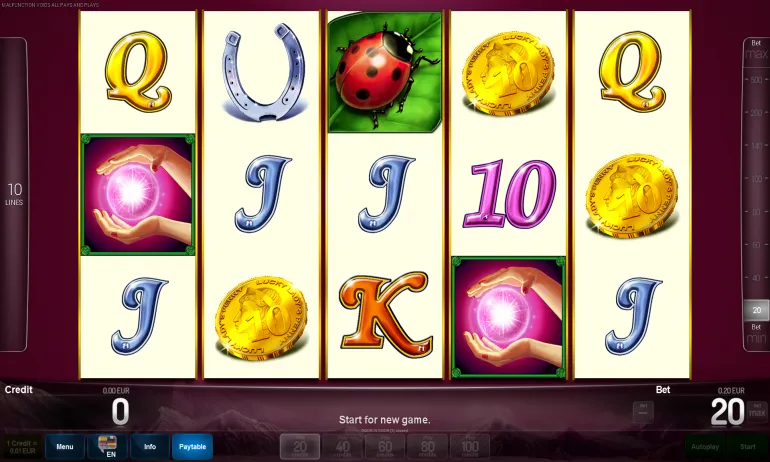 lady lucky charm deluxe tablero