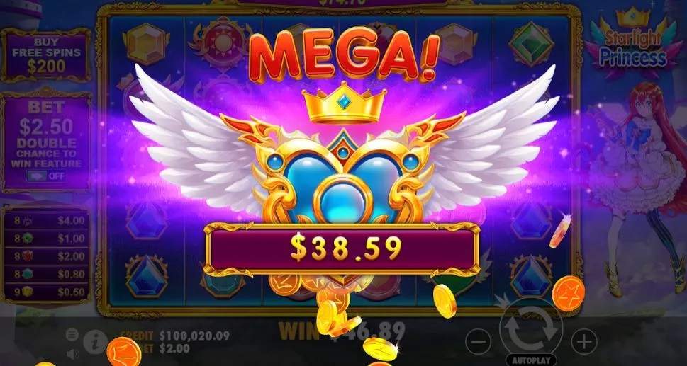 Premios en Starlight Princess Starlight Princess premio