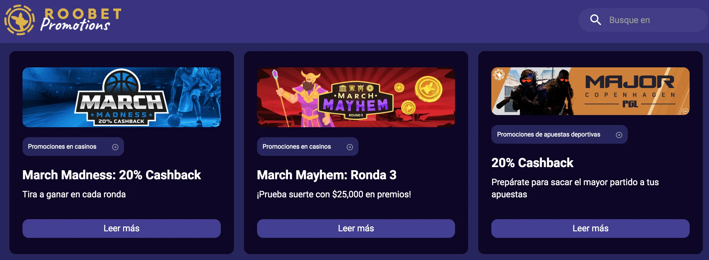 Bonos promociones Roobet