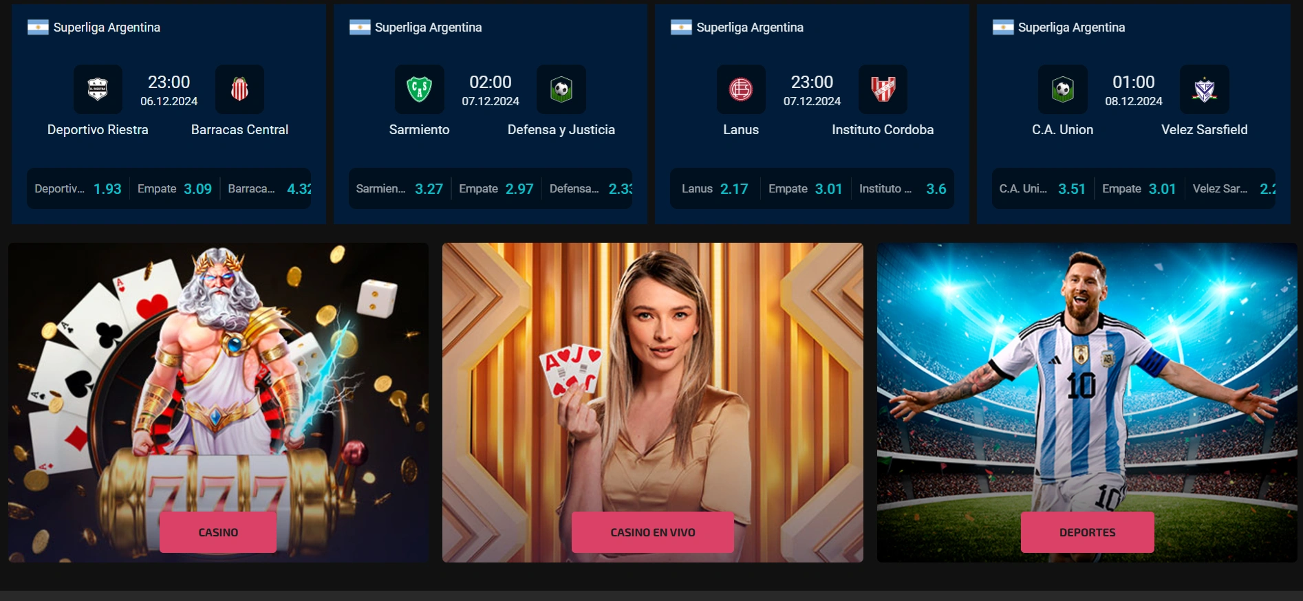 Zeus casino bet