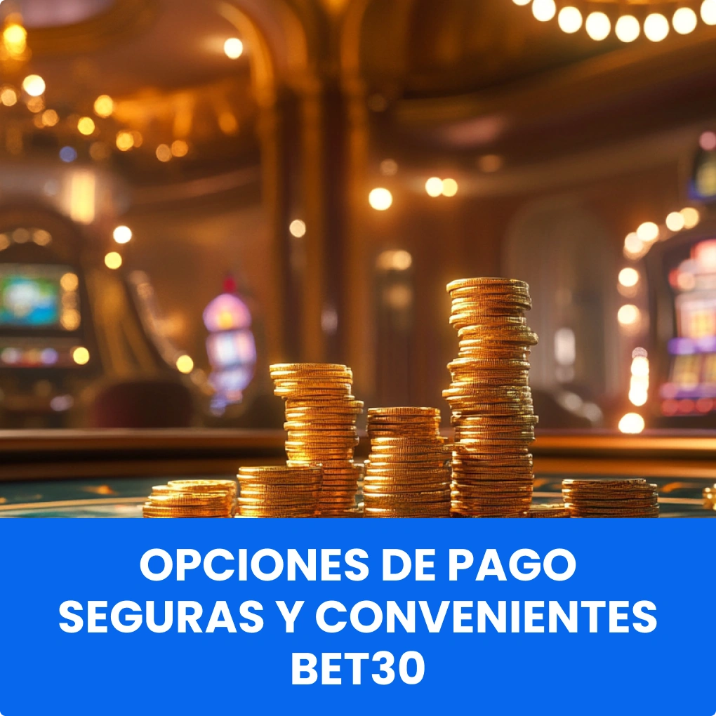 Opciones de pago seguras y convenientes Bet30